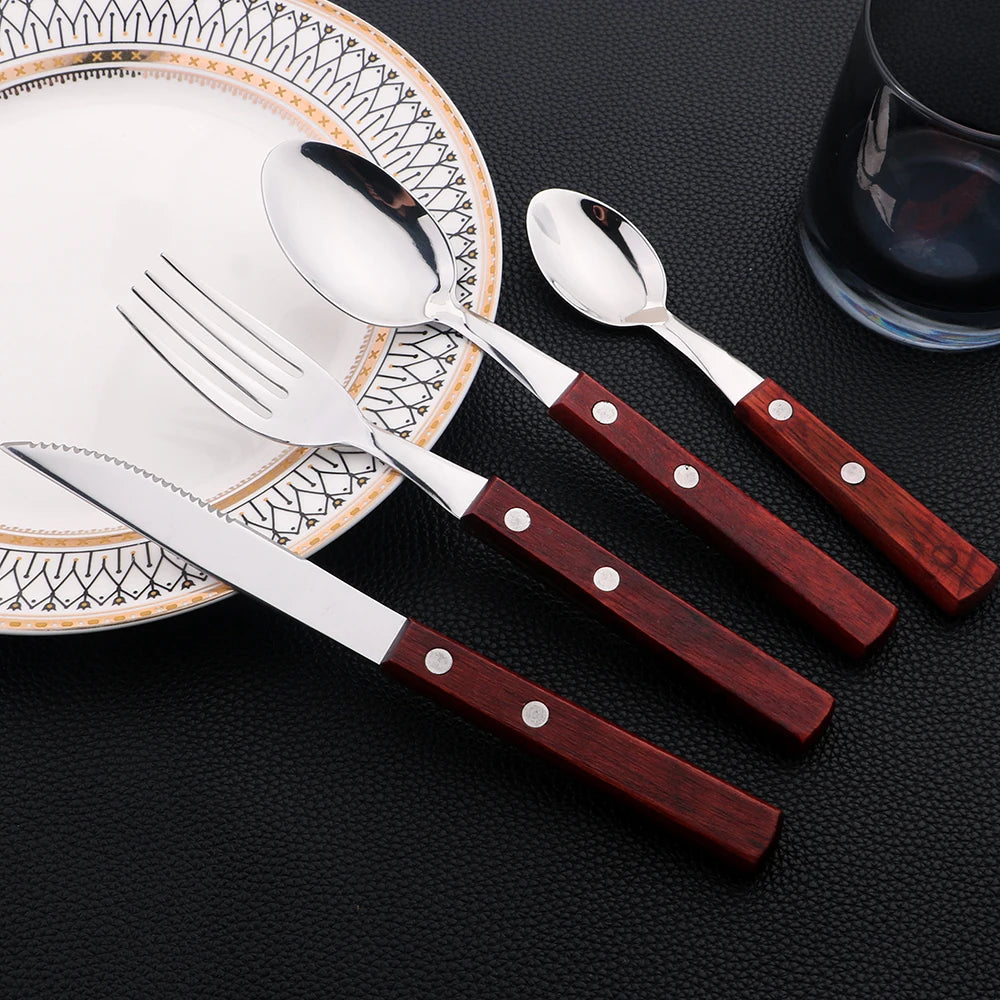 Kit Talheres Churrasco Inox 24pcs Miabeli