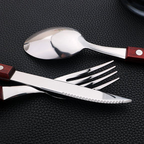 Kit Talheres Churrasco Inox 24pcs Miabeli