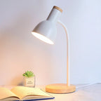Luminária de Mesa LED Nordic Base em Madeira