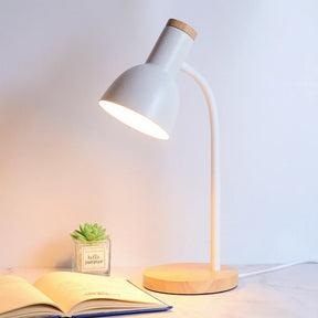 Luminária de Mesa LED Nordic Base em Madeira