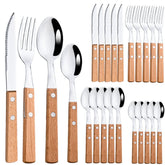 Kit Talheres Churrasco Inox 24pcs Miabeli