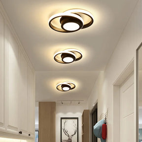 Lustre LED Moderno de Teto 3 Cores Sala Quarto Corredor Plafon Regulável Estilo Nórdico
