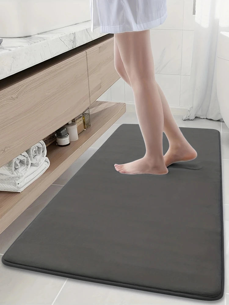 Tapete para Banheiro Antiderrapante Absorvente Veludo Secagem Rapida Serene