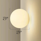 Arandela de Parede Bola em Vidro Soprado com Luz Quente ou Fria Bivolt Orb
