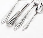 Conjunto Versailles 24pcs – Talheres de Aço Inox Prateado com Detalhes Clássicos