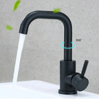Torneira Misturador Monocomando Aco Inox 304 Acabamento Escovado para Banheiro Leva