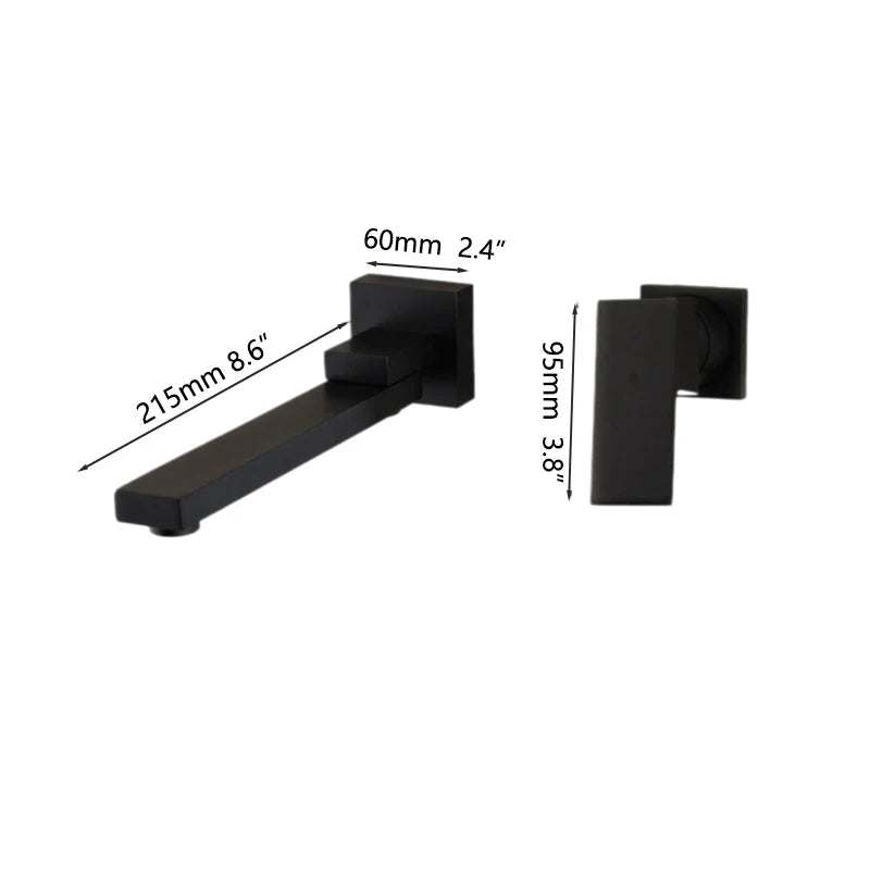 Torneira de Parede com Misturador para Banheiro Agua Quente e Fria 21,5cm Valvula Ceramica Bico Giratório 360 Visen