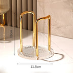 Suporte Organizador de Copos Luxo Acrílico Dourado