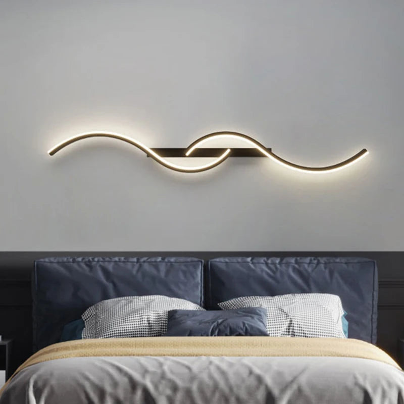 Arandela de Parede LED Efeito Onda em Aluminio com Resina Miabeli