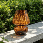 Mushroom-Shaped Glass Table Lamp