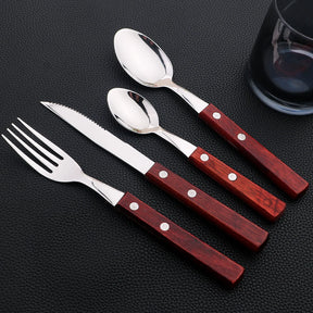 Kit Talheres Churrasco Inox 24pcs Miabeli