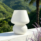 Mushroom-Shaped Glass Table Lamp