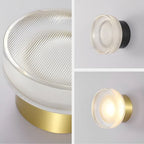 Arandela de Parede LED Redonda Metal e Vidro Organico Bivolt Solenne