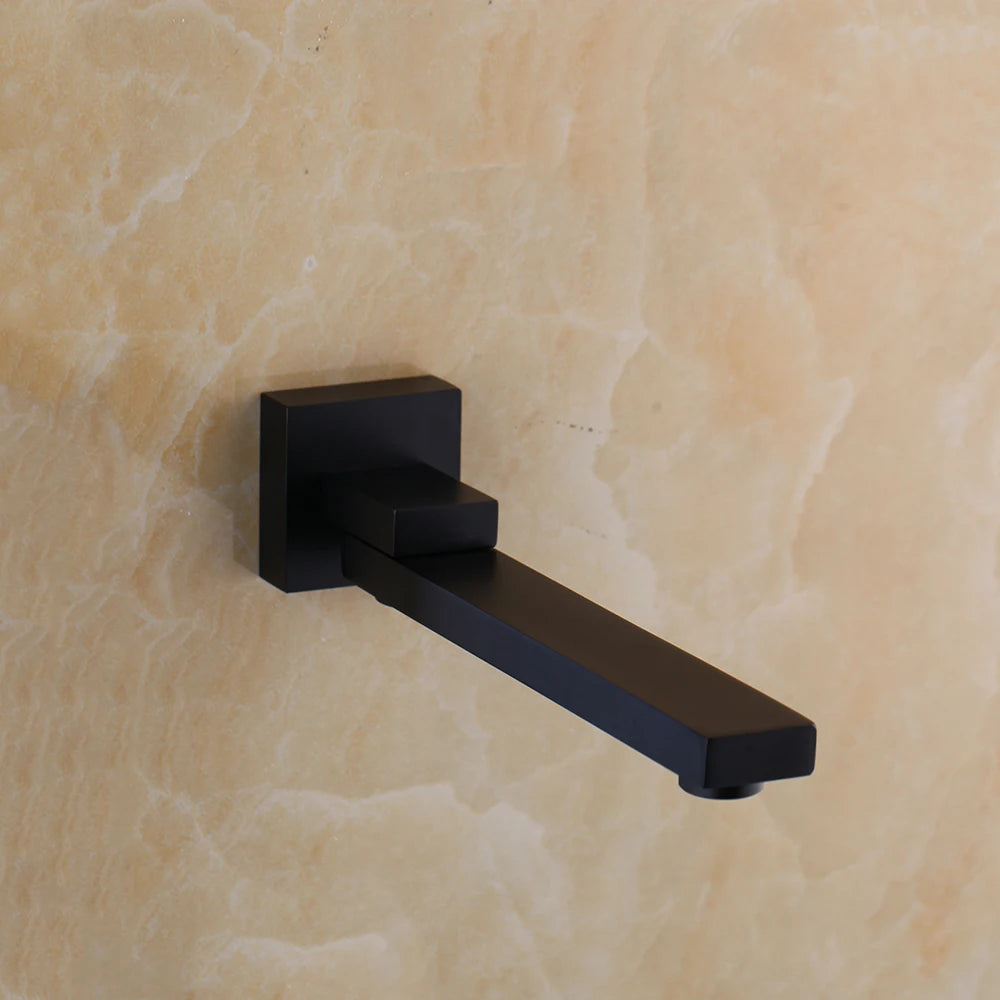 Torneira de Parede com Misturador para Banheiro Agua Quente e Fria 21,5cm Valvula Ceramica Bico Giratório 360 Visen