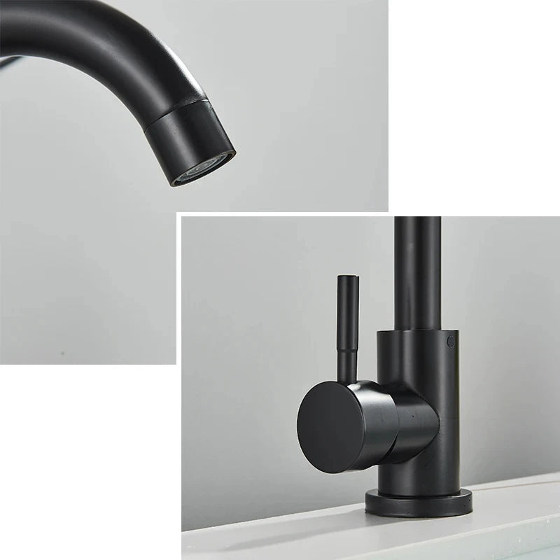 Torneira Misturador Monocomando Aco Inox 304 Acabamento Escovado para Banheiro Leva