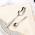 Conjunto Versailles 24pcs – Talheres de Aço Inox Prateado com Detalhes Clássicos