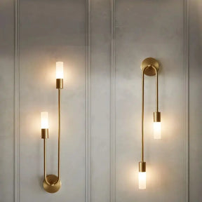 Arandela LED Dourada Minimalista Parede