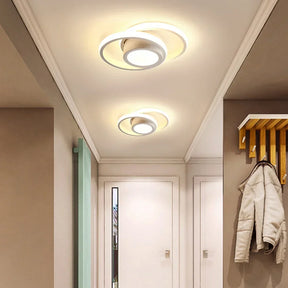 Lustre LED Moderno de Teto 3 Cores Sala Quarto Corredor Plafon Regulável Estilo Nórdico