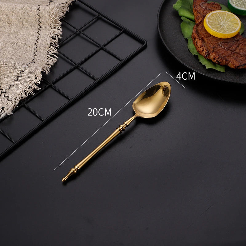 Conjunto de Talheres de Luxo Inox Vintage