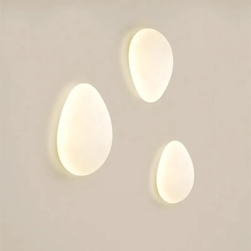 Arandela LED Orgânica Pedra Fosca 24cm 3 Tons