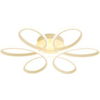 Lustre de Teto LED Flor 6 Petalas 3 Tons Dimerizavel para Sala e Quarto Petale