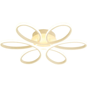 Lustre de Teto LED Moderno Flor 6 Pétalas Dimerizável