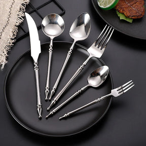 Conjunto de Talheres de Luxo Inox Vintage