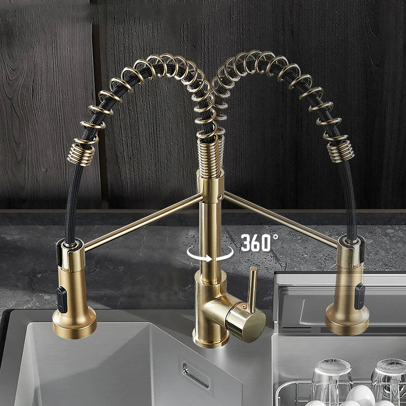 Torneira para Cozinha Misturador Monocomando Bica Movel Latao com Arejador Aqua Miabeli