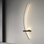 Arandela LED Curva Minimalista para Cabeceira 55cm