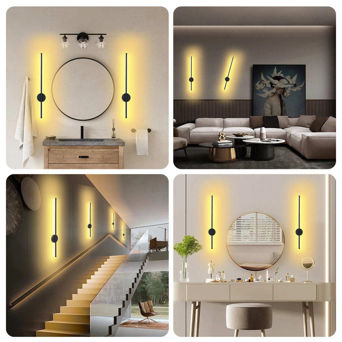 Arandela LED Moderna Minimalista Sem Fio com Controle Remoto