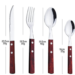 Kit Talheres Churrasco Inox 24pcs Miabeli