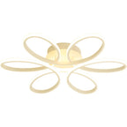 Lustre de Teto LED Flor 6 Petalas 3 Tons Dimerizavel para Sala e Quarto Petale