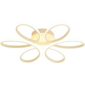 Lustre de Teto LED Moderno Flor 6 Pétalas Dimerizável