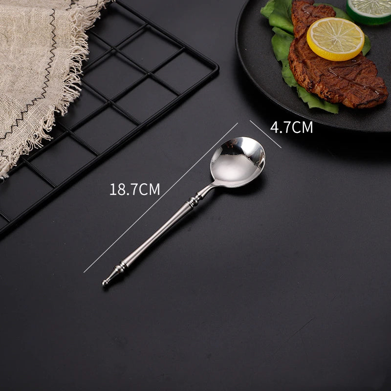 Conjunto de Talheres de Luxo Inox Vintage