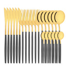 Conjunto de Talheres Lavanda Gold – 24 Peças com Toque Pastel