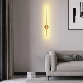 Arandela LED Linear Dourada Sem Fio com Controle 50cm