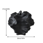 Vaso Decorativo de Ceramica com Acabamento Texturizado Forma Organica 17cm para Mesa Recife