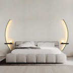 Arandela LED Curva Minimalista para Cabeceira 55cm