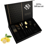 Conjunto de Talheres RoyalGold Supreme – 24 Peças com Estojo de Luxo