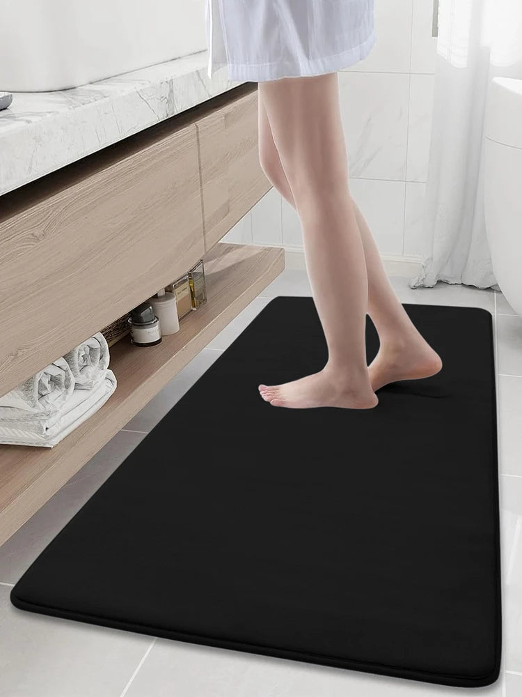 Tapete para Banheiro Antiderrapante Absorvente Veludo Secagem Rapida Serene