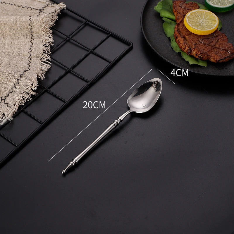 Conjunto de Talheres de Luxo Inox Vintage