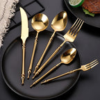 Conjunto de Talheres de Luxo Inox Vintage