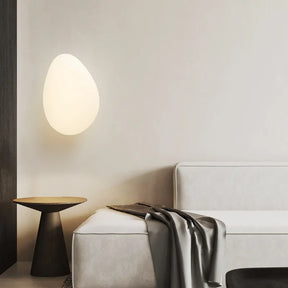 Arandela LED Orgânica Pedra Fosca 24cm 3 Tons