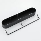 Prateleira de Aluminio Preta para Banheiro com Suporte de Toalha Integrado Modelo Noir