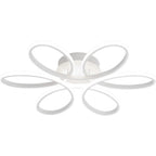 Lustre de Teto LED Flor 6 Petalas 3 Tons Dimerizavel para Sala e Quarto Petale