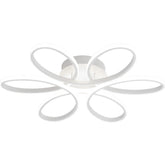 Lustre de Teto LED Moderno Flor 6 Pétalas Dimerizável