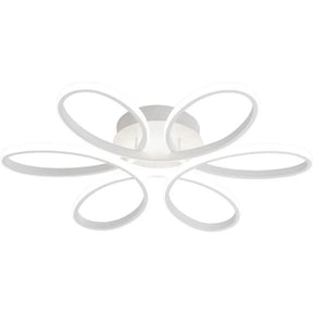 Lustre de Teto LED Moderno Flor 6 Pétalas Dimerizável