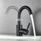 Torneira Misturador Monocomando Aco Inox 304 Acabamento Escovado para Banheiro Leva