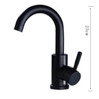 Torneira Misturador Monocomando Aco Inox 304 Acabamento Escovado para Banheiro Leva