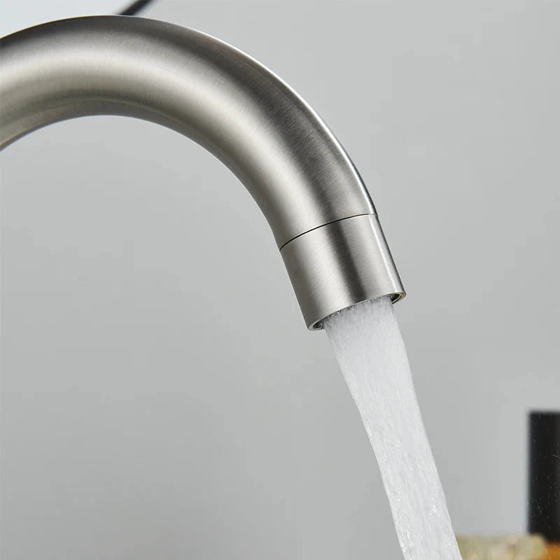 Torneira Misturador Monocomando Aco Inox 304 Acabamento Escovado para Banheiro Leva